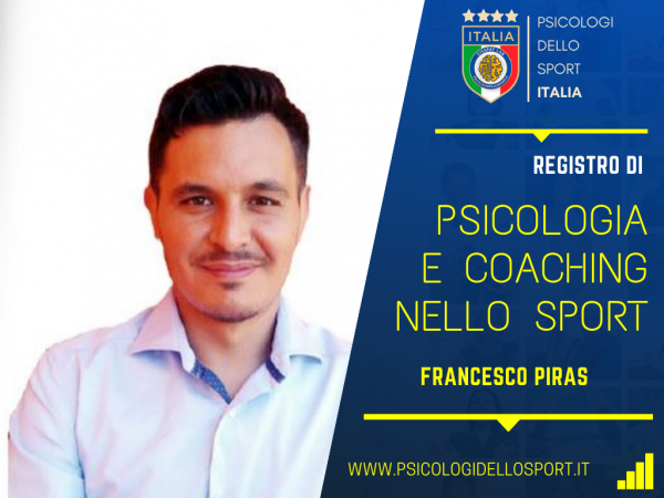 PIRAS FRANCESCO PSICOLOGI DELLO SPORT E DELL ESERCIZIO PREPARATORE MENTALE PSICOLOGIA registro PSICOLOGI DELLO SPORT