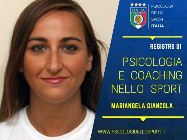 PSICOLOGI DELLO SPORT E DELL ESERCIZIO PREPARATORE MENTALE PSICOLOGIA registro PSICOLOGI DELLO SPORT Mariangela Giancola
